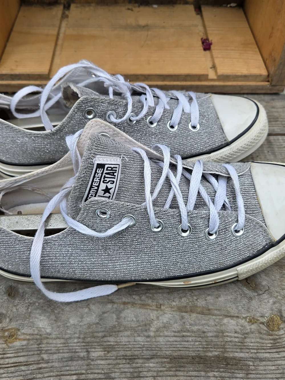 Converse All Star  Silver Low Top Sneakers